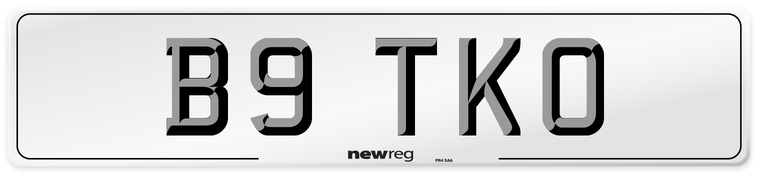 B9 TKO Front Number Plate