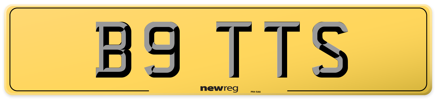 B9 TTS Rear Number Plate