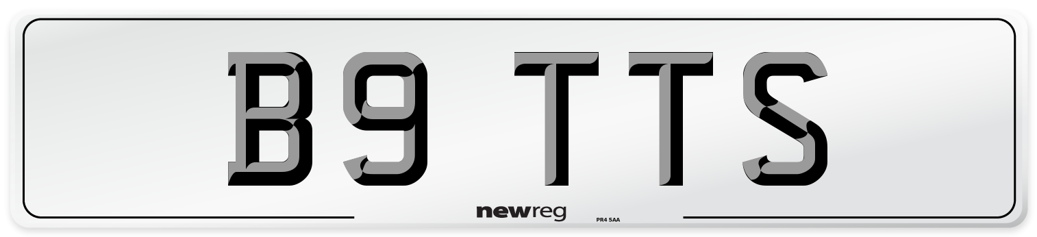 B9 TTS Front Number Plate