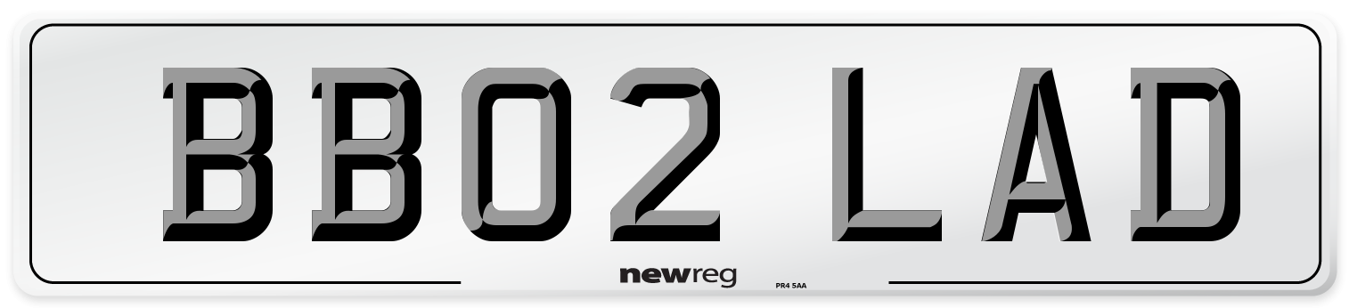 BB02 LAD Front Number Plate