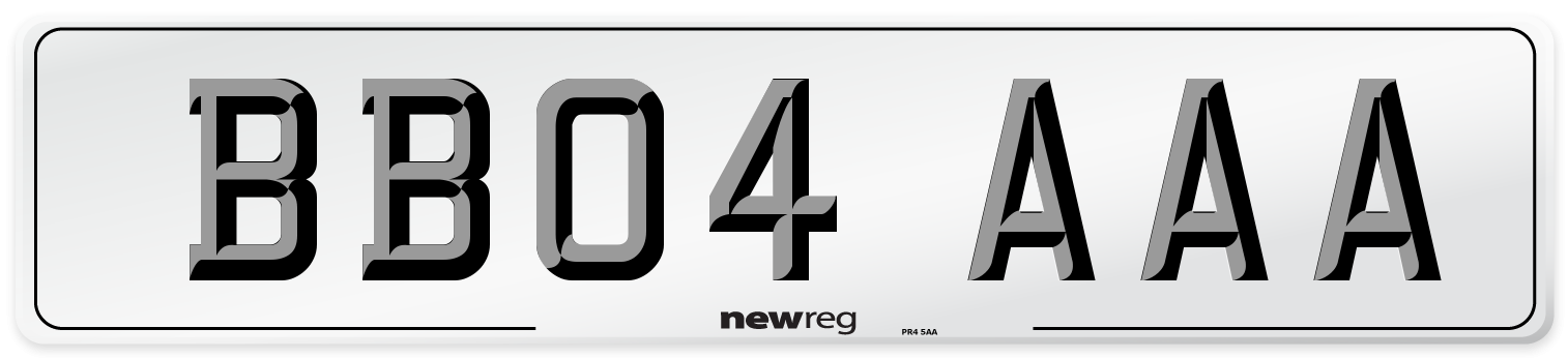 BB04 AAA Front Number Plate