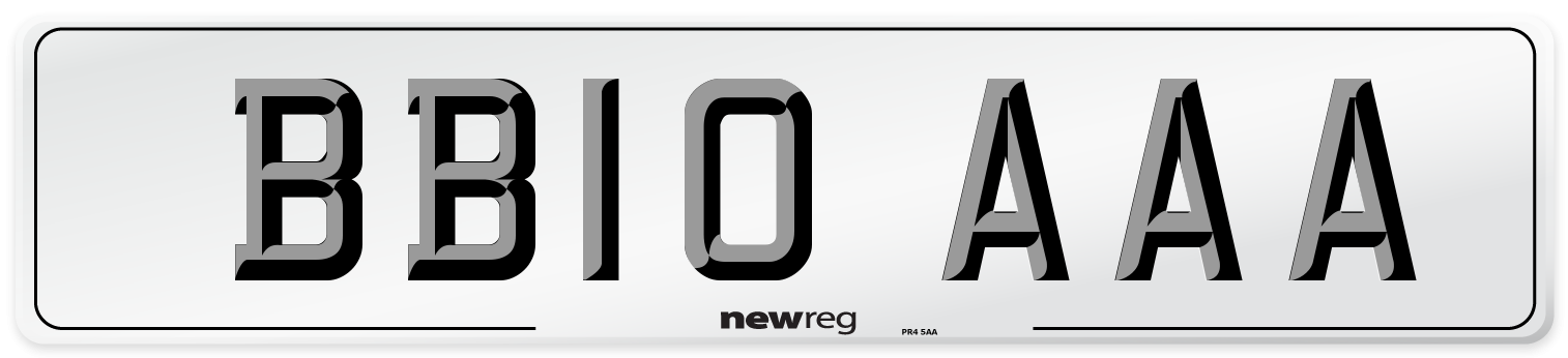 BB10 AAA Front Number Plate