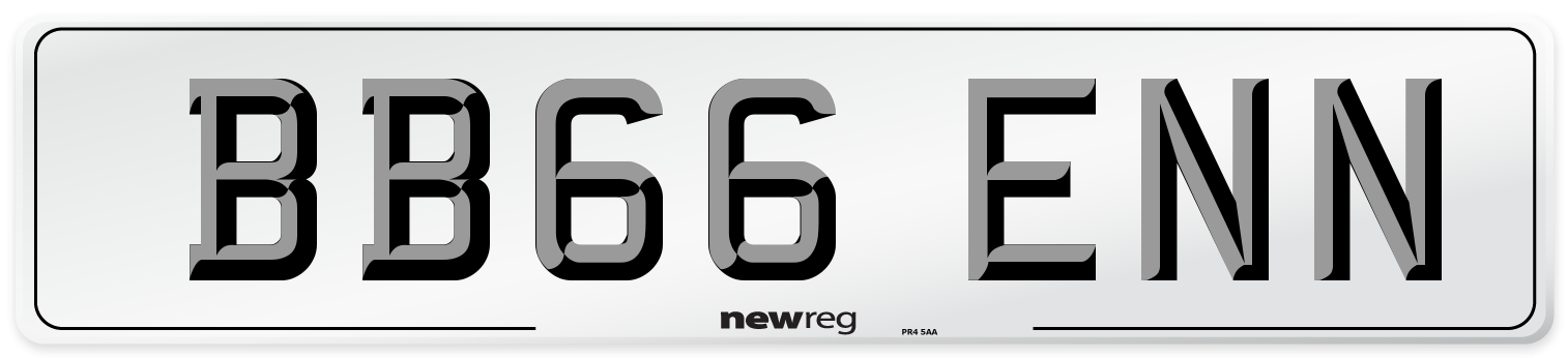 BB66 ENN Front Number Plate