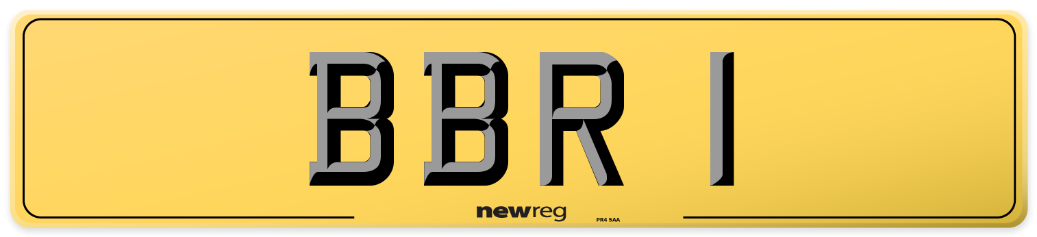 BBR 1 Rear Number Plate