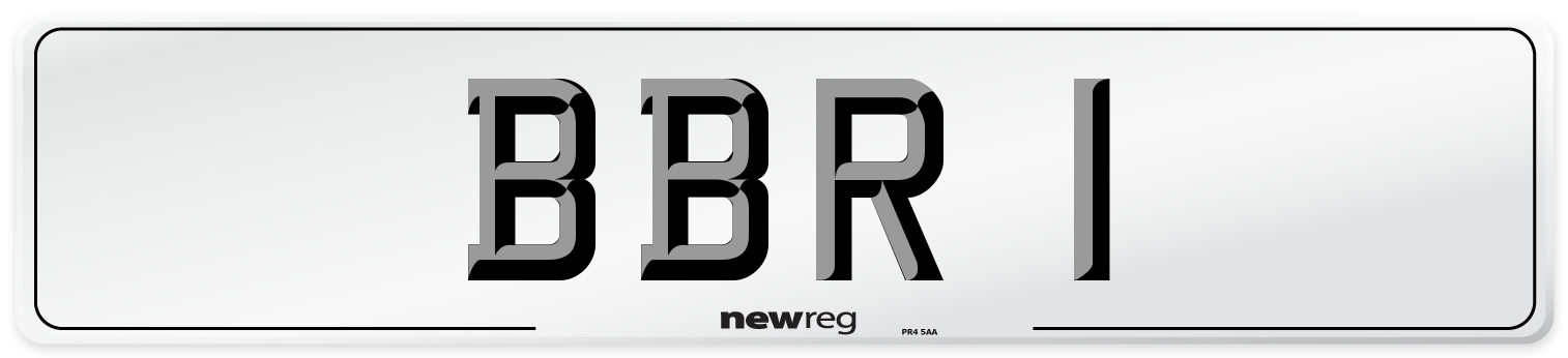 BBR 1 Front Number Plate