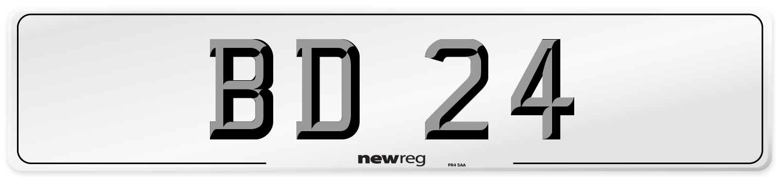 BD 24 Front Number Plate