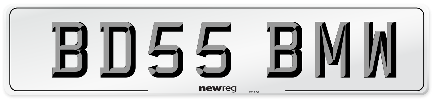 BD55 BMW Front Number Plate