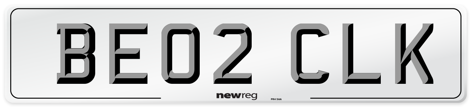 BE02 CLK Front Number Plate