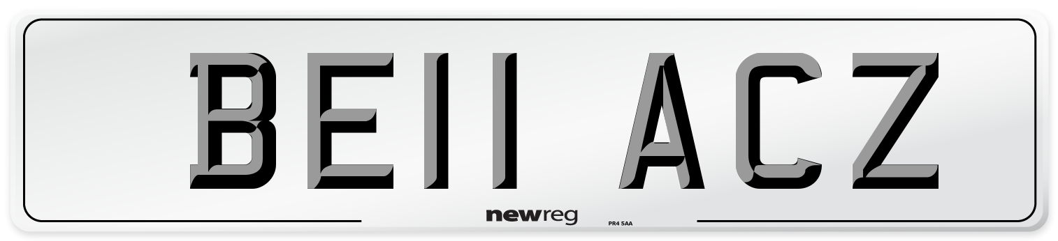 BE11 ACZ Front Number Plate