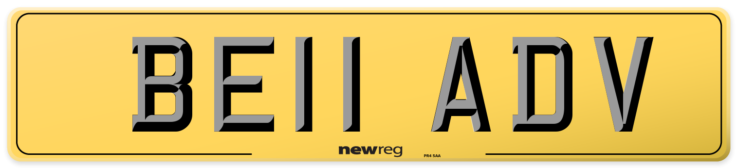 BE11 ADV Rear Number Plate