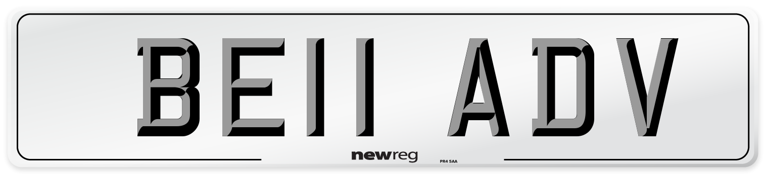 BE11 ADV Front Number Plate