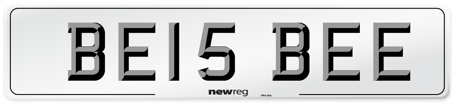 BE15 BEE Front Number Plate