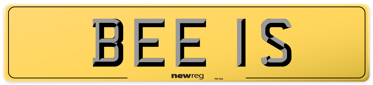 BEE 1S Rear Number Plate