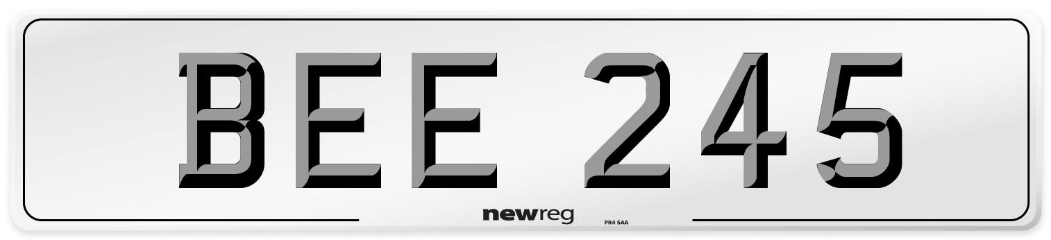 BEE 245 Front Number Plate
