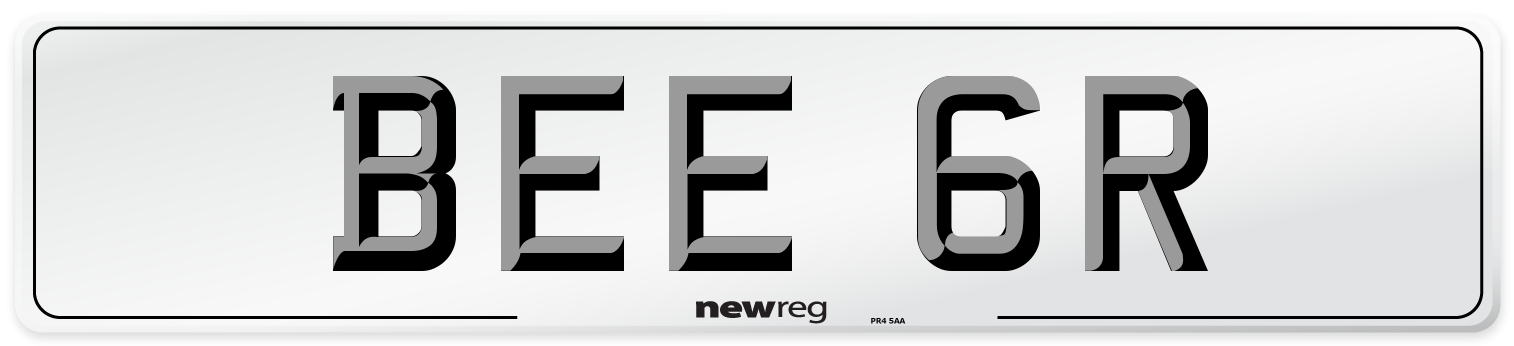 BEE 6R Front Number Plate