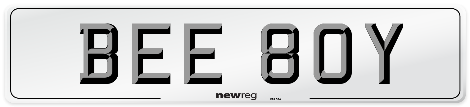 BEE 80Y Front Number Plate