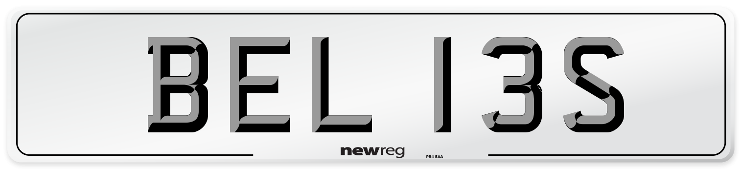 BEL 13S Front Number Plate