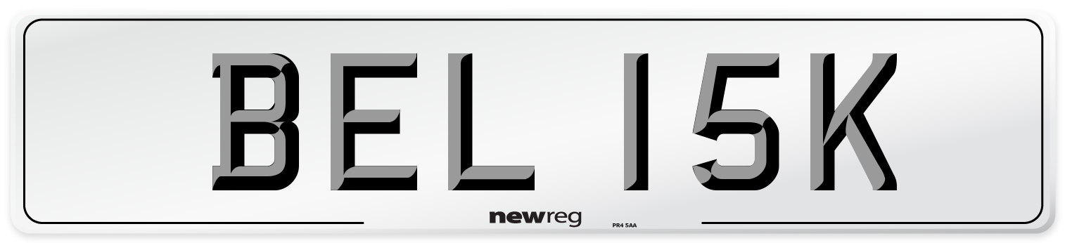 BEL 15K Front Number Plate