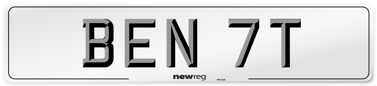 BEN 7T Front Number Plate
