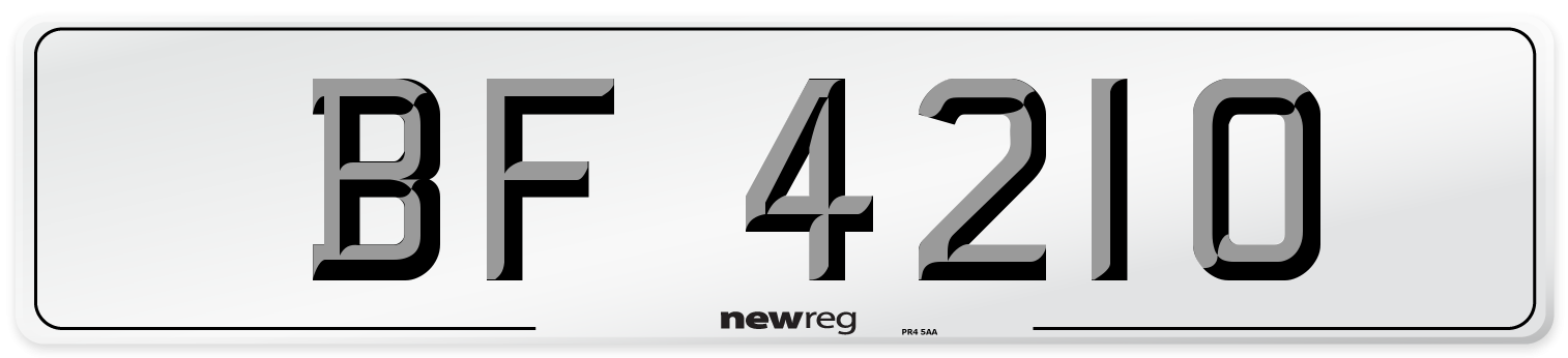 BF 4210 Front Number Plate