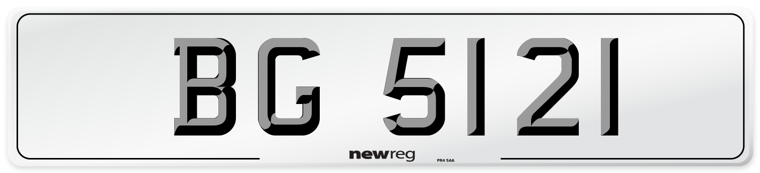 BG 5121 Front Number Plate