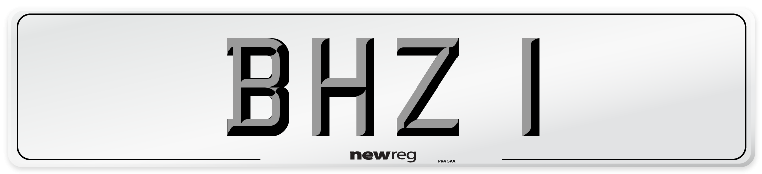BHZ 1 Front Number Plate