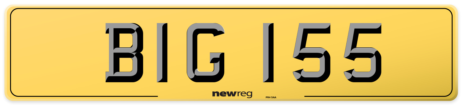 BIG 155 Rear Number Plate