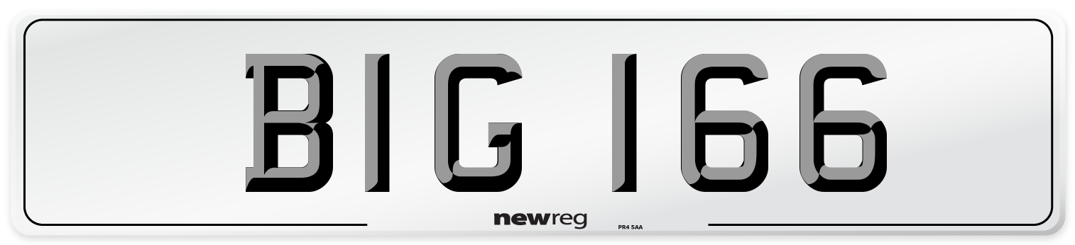 BIG 166 Front Number Plate
