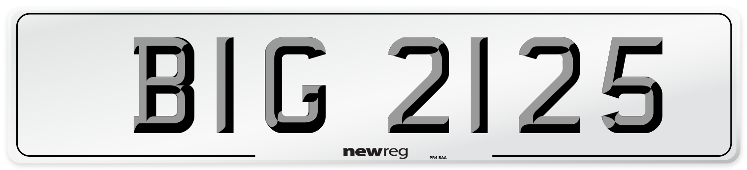 BIG 2125 Front Number Plate