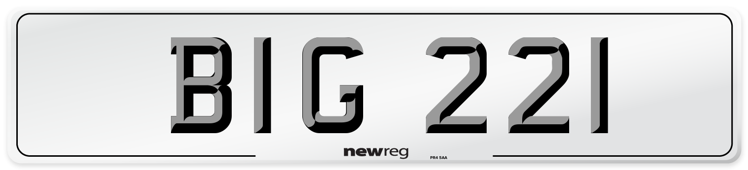 BIG 221 Front Number Plate