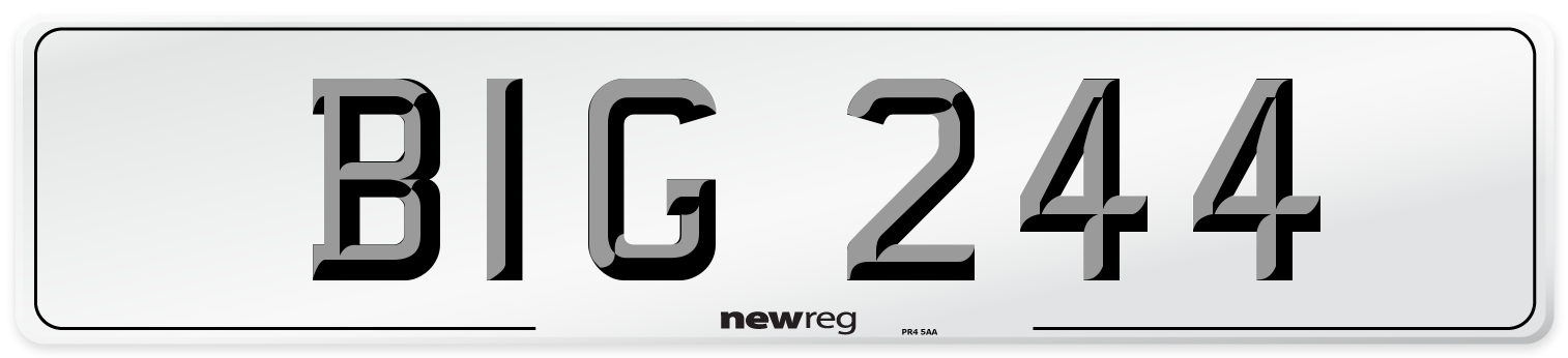 BIG 244 Front Number Plate