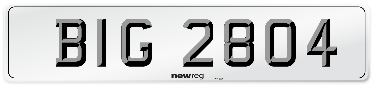 BIG 2804 Front Number Plate