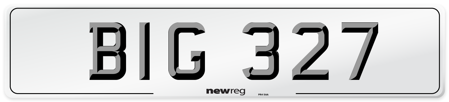 BIG 327 Front Number Plate