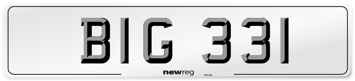 BIG 331 Front Number Plate