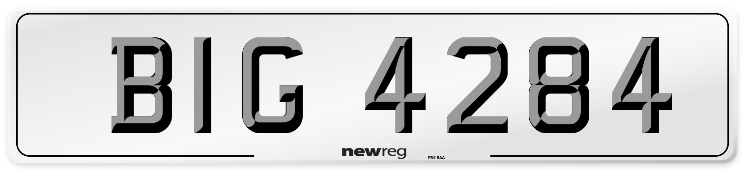 BIG 4284 Front Number Plate