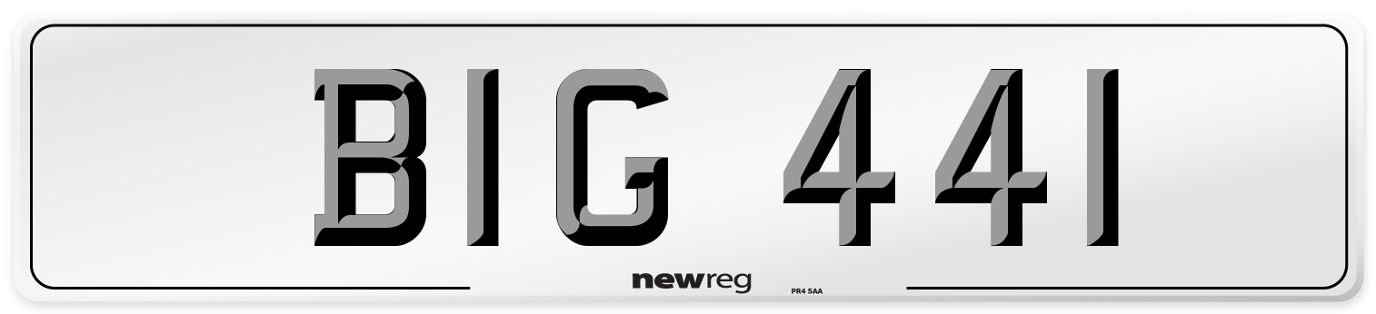 BIG 441 Front Number Plate
