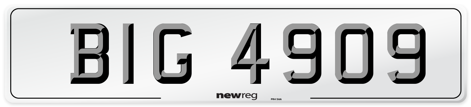 BIG 4909 Front Number Plate