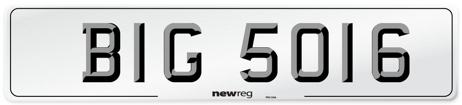 BIG 5016 Front Number Plate