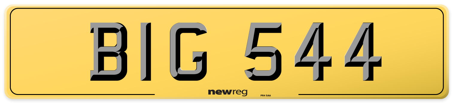 BIG 544 Rear Number Plate