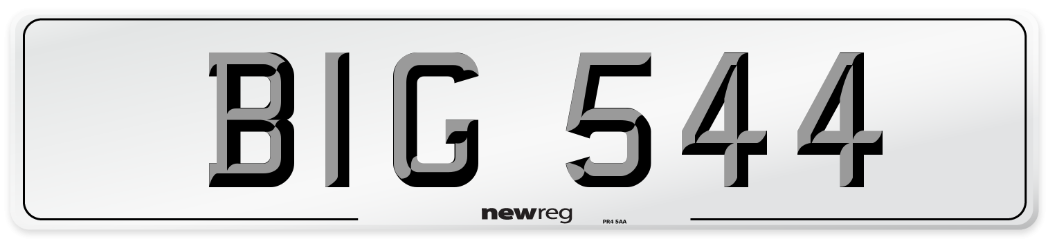 BIG 544 Front Number Plate