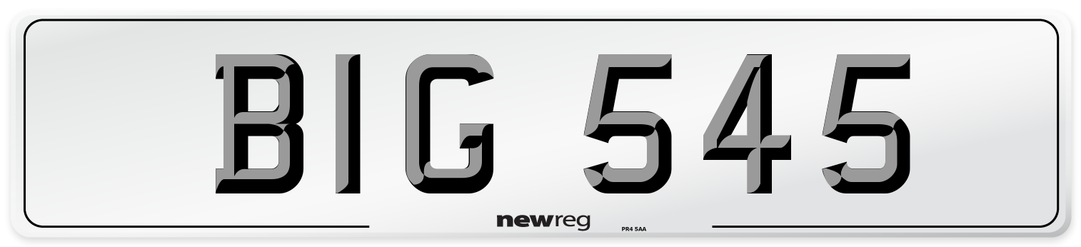BIG 545 Front Number Plate