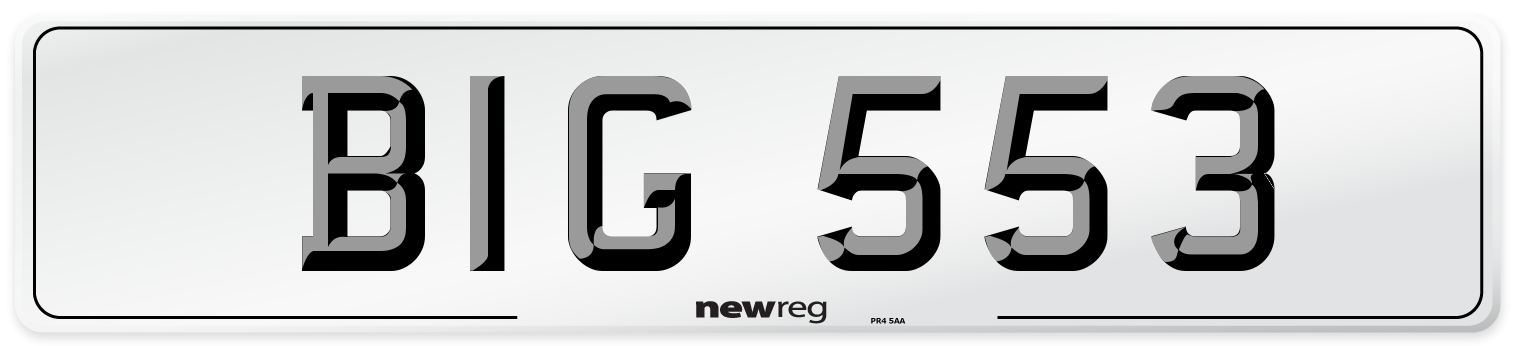 BIG 553 Front Number Plate