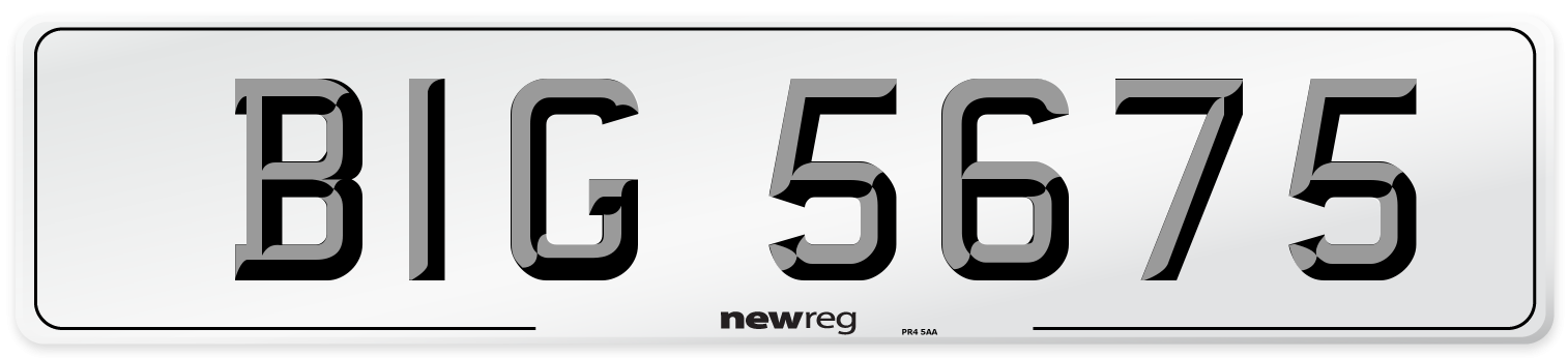 BIG 5675 Front Number Plate
