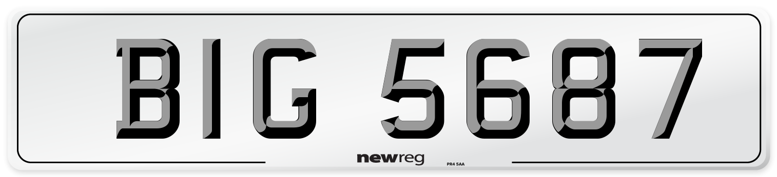 BIG 5687 Front Number Plate