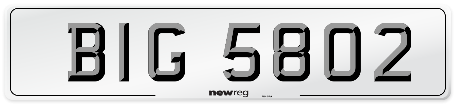 BIG 5802 Front Number Plate