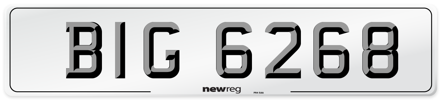 BIG 6268 Front Number Plate