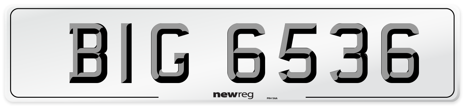 BIG 6536 Front Number Plate