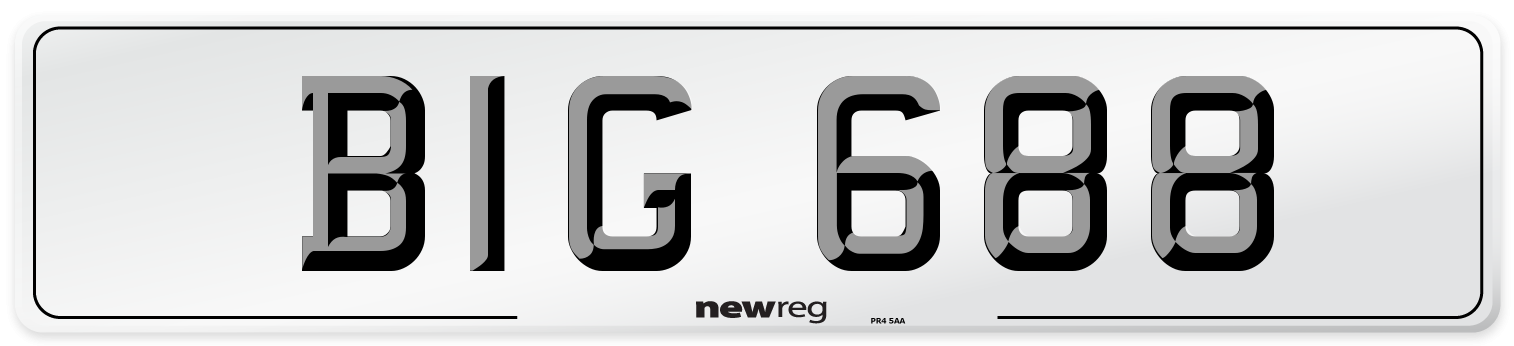 BIG 688 Front Number Plate