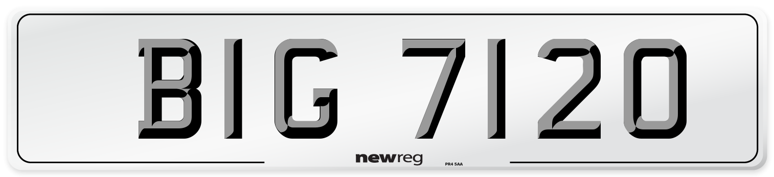 BIG 7120 Front Number Plate
