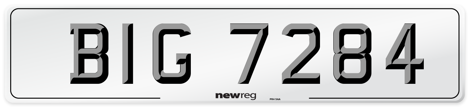 BIG 7284 Front Number Plate